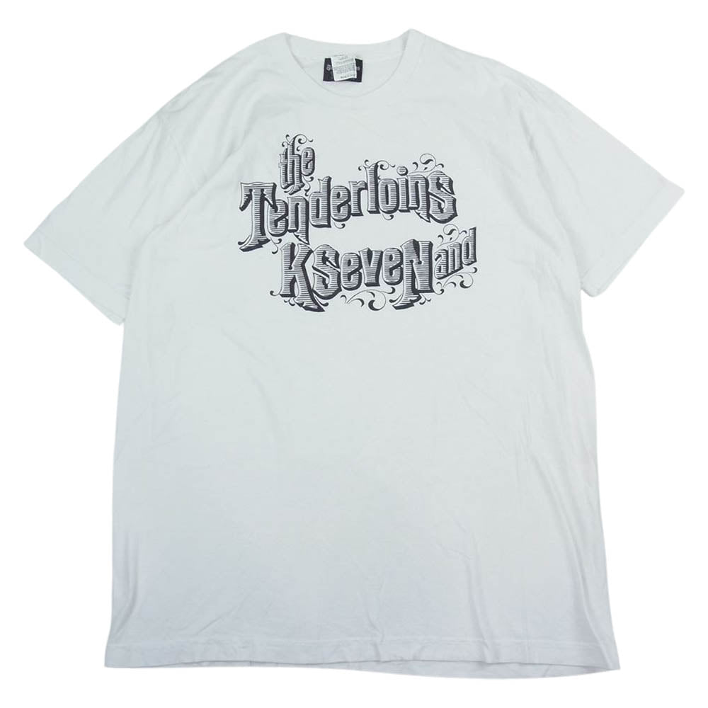 TENDERLOIN テンダーロイン T-TEE EAGLE K-SEVEN イーグル プリント ロゴ Tシャツ ホワイト系 L【中古】