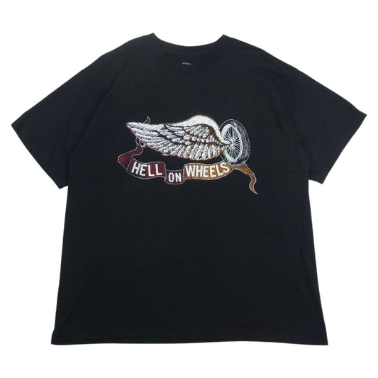 TENDERLOIN テンダーロイン T-TEE 2 HELL ON WHEELS プリント 半袖 Tシャツ ブラック系 L【中古】
