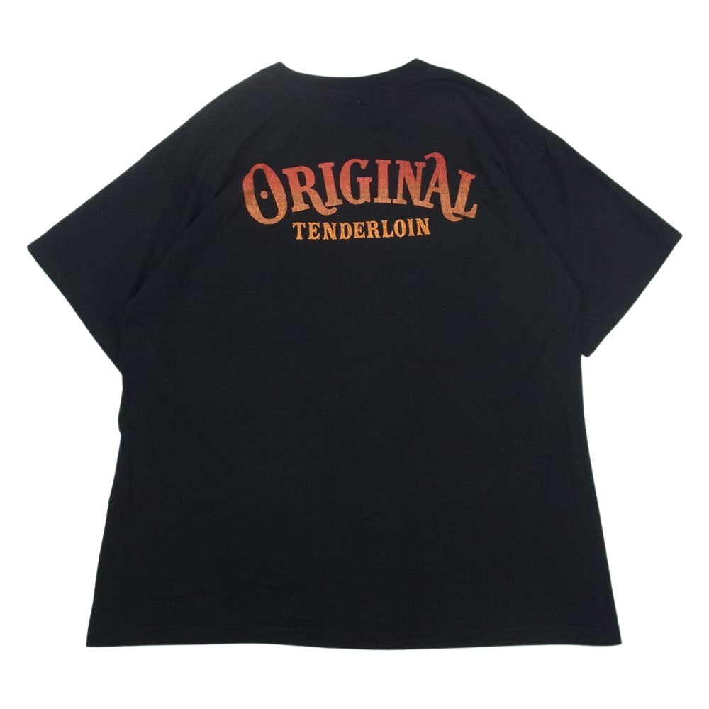 TENDERLOIN テンダーロイン T-TEE 2 HELL ON WHEELS プリント 半袖 Tシャツ ブラック系 L【中古】