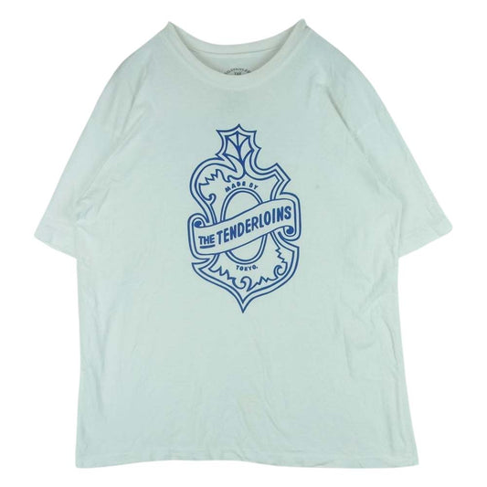 TENDERLOIN テンダーロイン T-TEE ORIGINAL エンブレム 半袖 Tシャツ コットン 日本製 ホワイト系 L【中古】