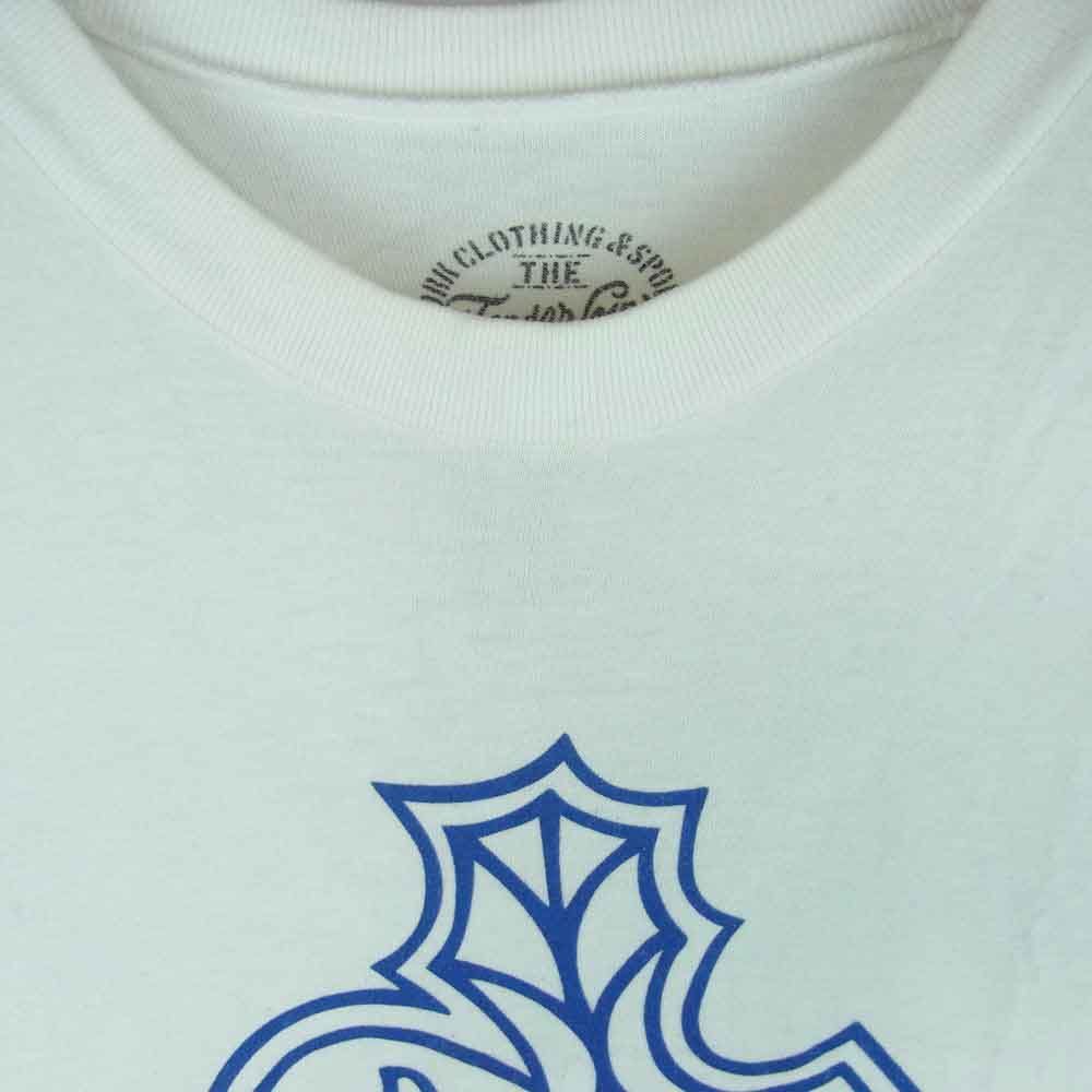 TENDERLOIN テンダーロイン T-TEE ORIGINAL エンブレム 半袖 Tシャツ コットン 日本製 ホワイト系 L【中古】