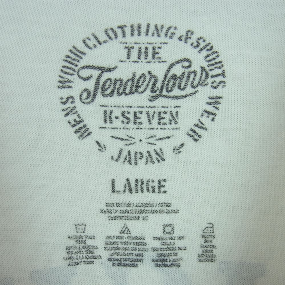 TENDERLOIN テンダーロイン T-TEE ORIGINAL エンブレム 半袖 Tシャツ コットン 日本製 ホワイト系 L【中古】