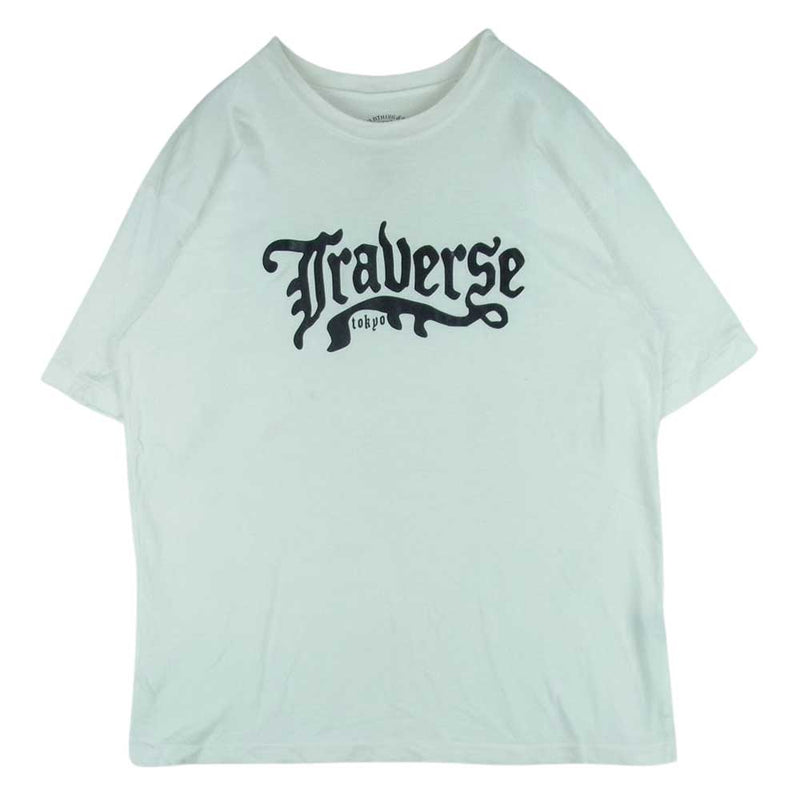 TENDERLOIN テンダーロイン TRAVERSE TOKYO T-TRAVERSE 半袖 Tシャツ コットン 日本製 ホワイト系 L【中古】