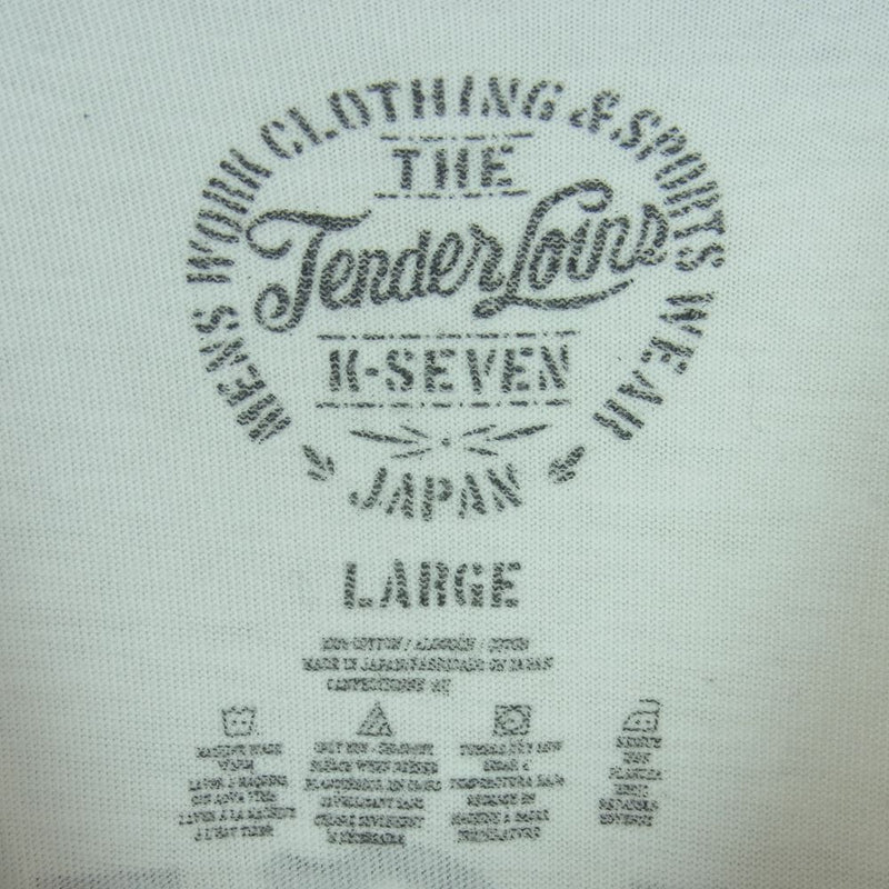 TENDERLOIN テンダーロイン TRAVERSE TOKYO T-TRAVERSE 半袖 Tシャツ コットン 日本製 ホワイト系 L【中古】