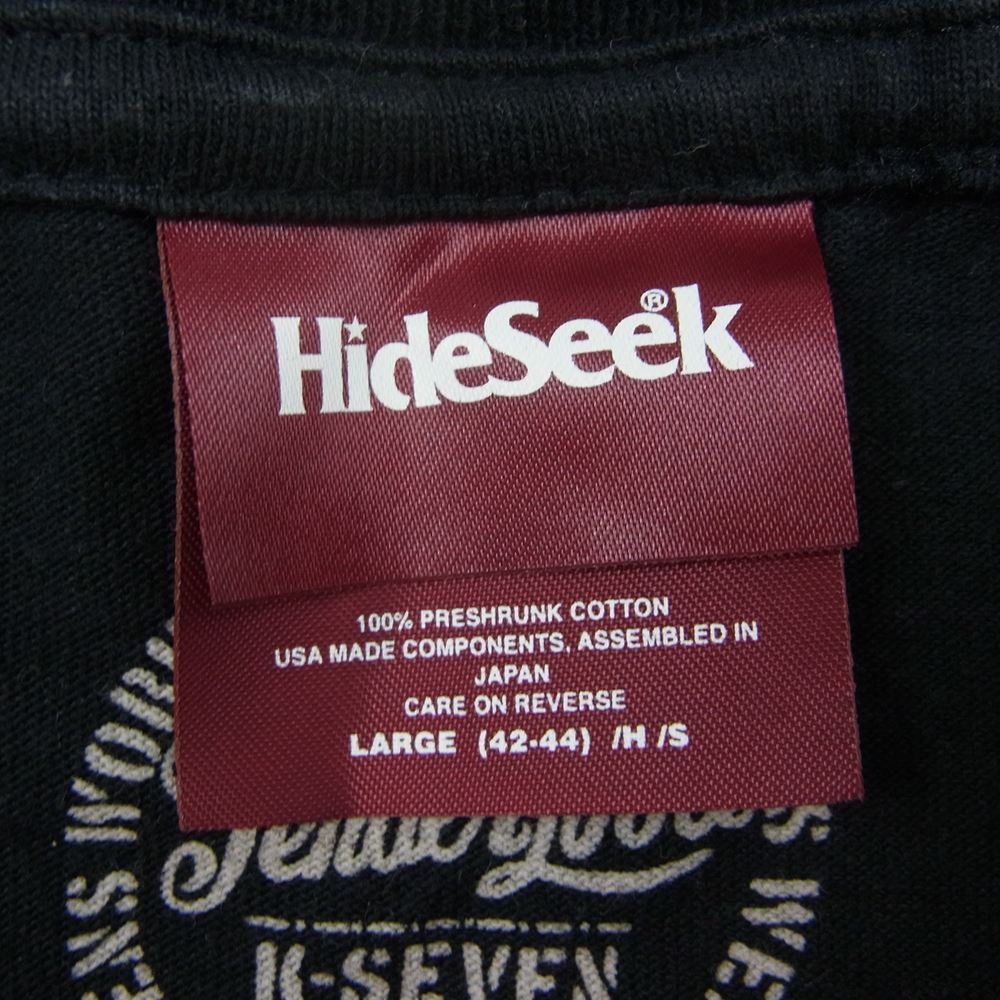 TENDERLOIN テンダーロイン × hide and seek ハイドアンドシーク プリント Tシャツ 黒系 ブラック系 L【中古】