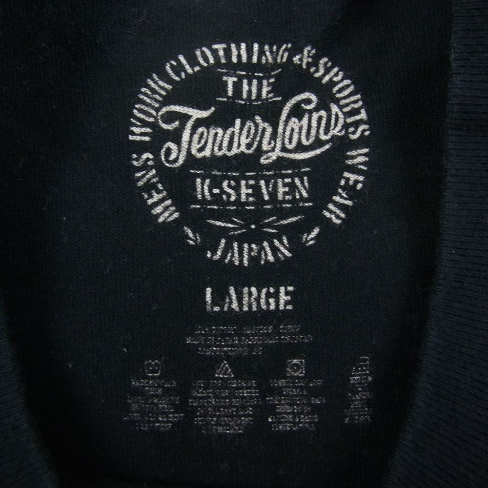TENDERLOIN テンダーロイン T-TEE 5 TILL DEATH DO US PART Tシャツ 黒系 ブラック系 L【中古】