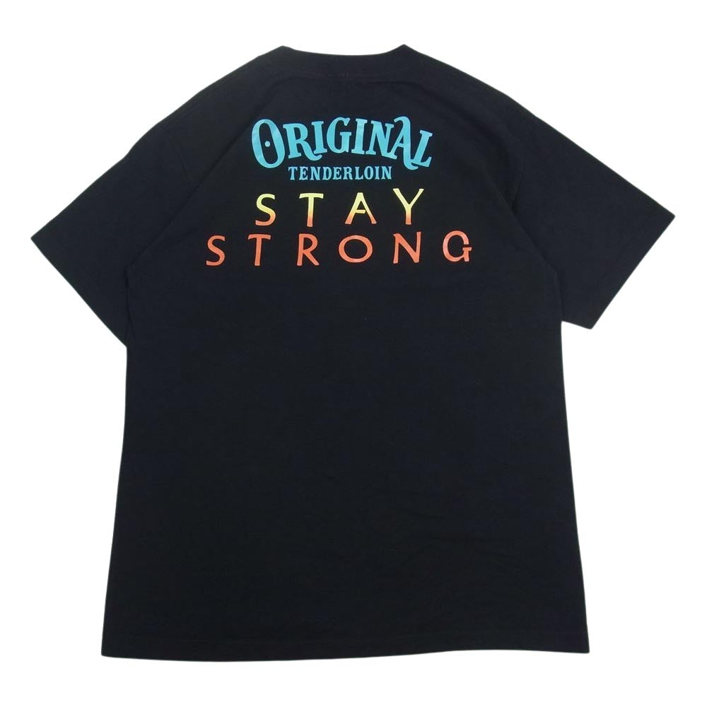 TENDERLOIN テンダーロイン × The Stylist Japan スタイリストジャパン プリント Tシャツ ブラック系 M【中古】