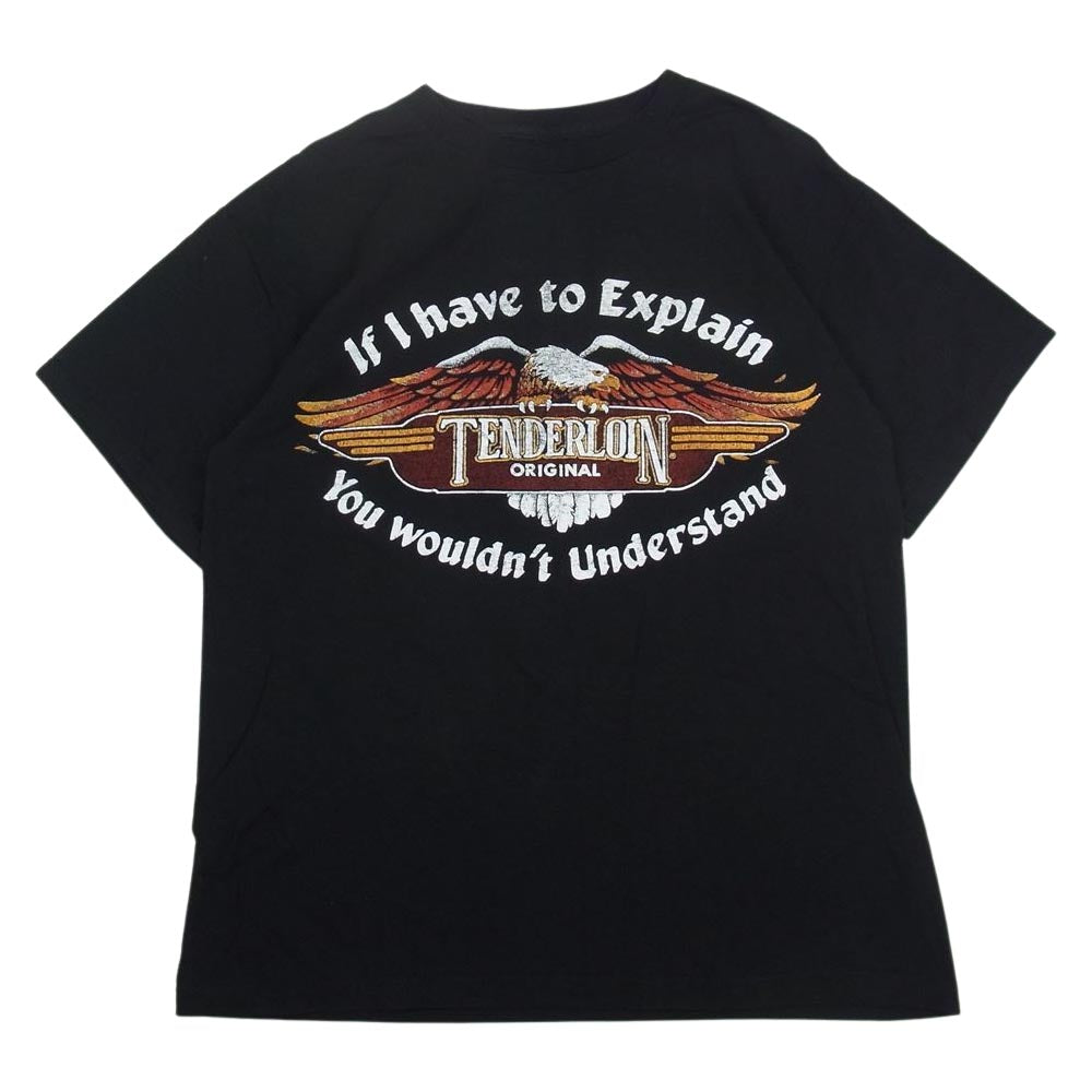 TENDERLOIN テンダーロイン T-TEE EA イーグル プリント 半袖 Tシャツ ブラック系 M【中古】