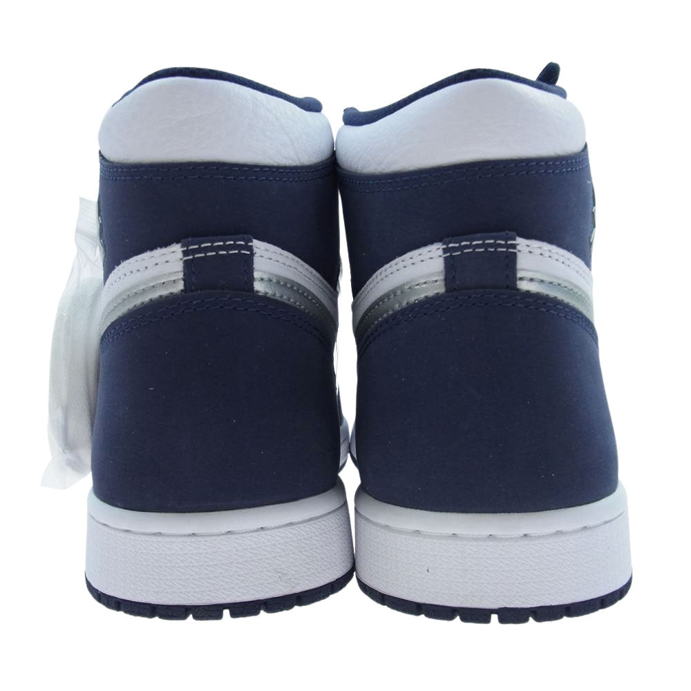 NIKE AIR JORDAN ナイキ ジョーダン DB5877-100 Air Jordan 1 Retro High OG CO.JP Midnight Navy 2020 SUITCASE ブリーフケース付き ジョーダン 1 レトロ ハイ OG ミッドナイトネイビー スニーカー ホワイト系 ネイビー系 28cm【極上美品】【中古】