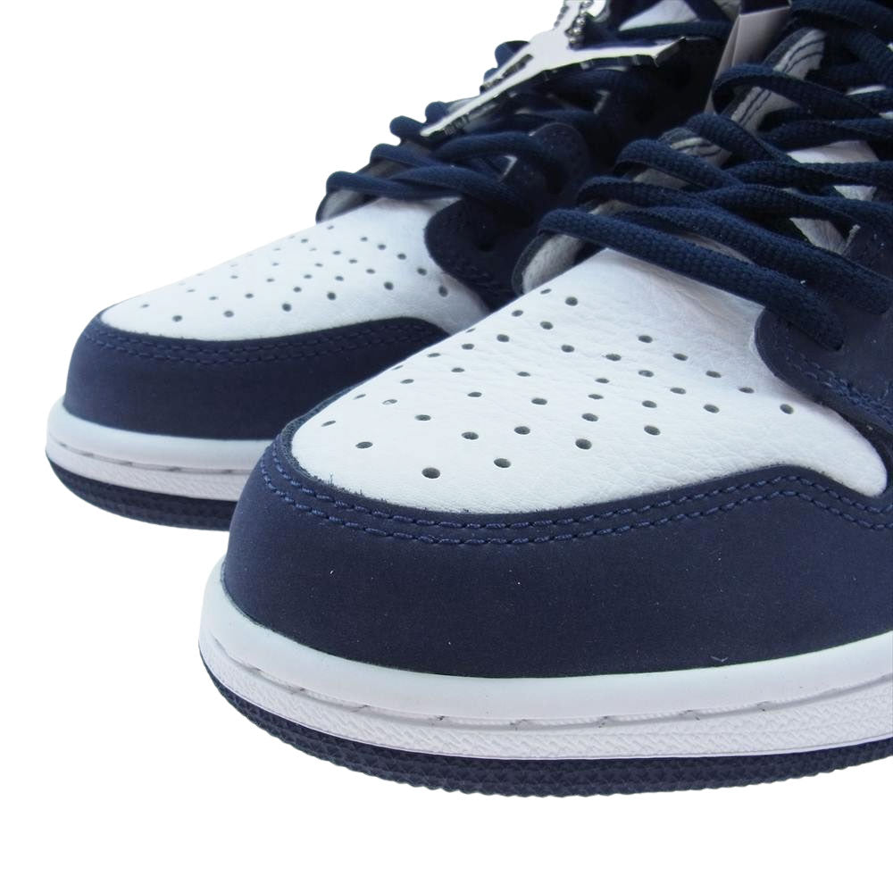 NIKE AIR JORDAN ナイキ ジョーダン DB5877-100 Air Jordan 1 Retro High OG CO.JP Midnight Navy 2020 SUITCASE ブリーフケース付き ジョーダン 1 レトロ ハイ OG ミッドナイトネイビー スニーカー ホワイト系 ネイビー系 28cm【極上美品】【中古】