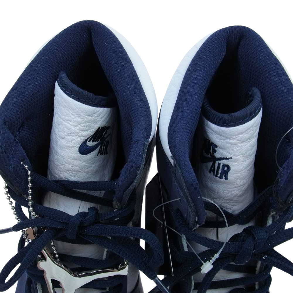 NIKE AIR JORDAN ナイキ ジョーダン DB5877-100 Air Jordan 1 Retro High OG CO.JP Midnight Navy 2020 SUITCASE ブリーフケース付き ジョーダン 1 レトロ ハイ OG ミッドナイトネイビー スニーカー ホワイト系 ネイビー系 28cm【極上美品】【中古】