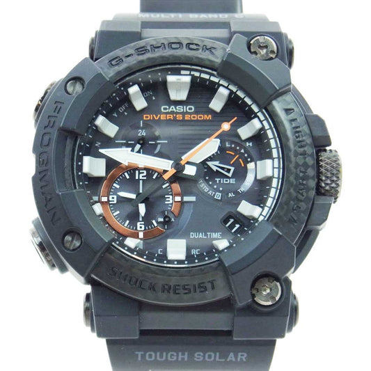 CASIO G-SHOCK カシオ ジーショック GWF-A1000XC-1AJF FROGMAN フロッグマン タフソーラー ソーラー電波 カーボン ブラック モバイルリンク ウォッチ 腕時計 ブラック系【中古】