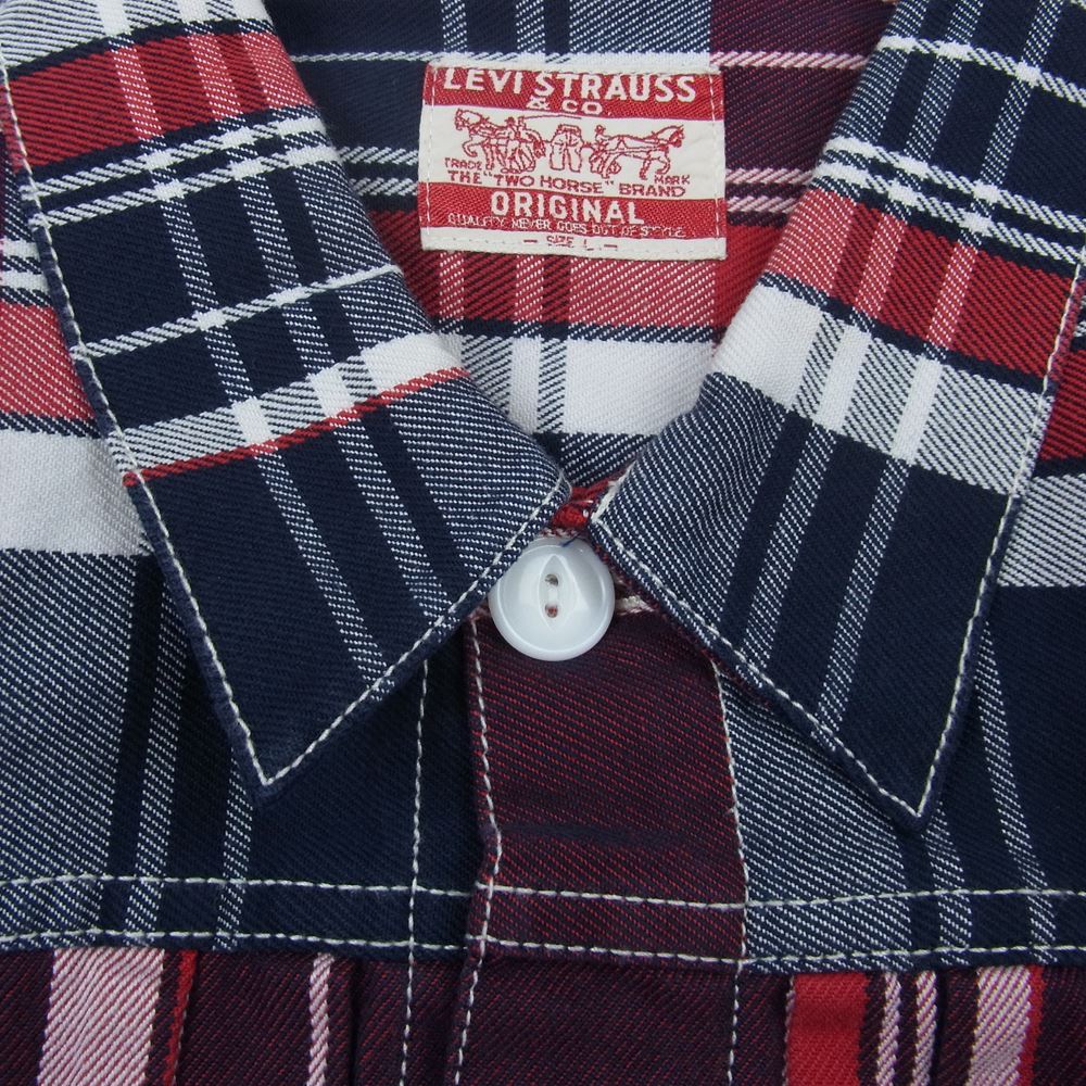 Levi's リーバイス 70533-0002 1st チェック ジャケット レッド系 ネイビー系 XL【極上美品】【中古】