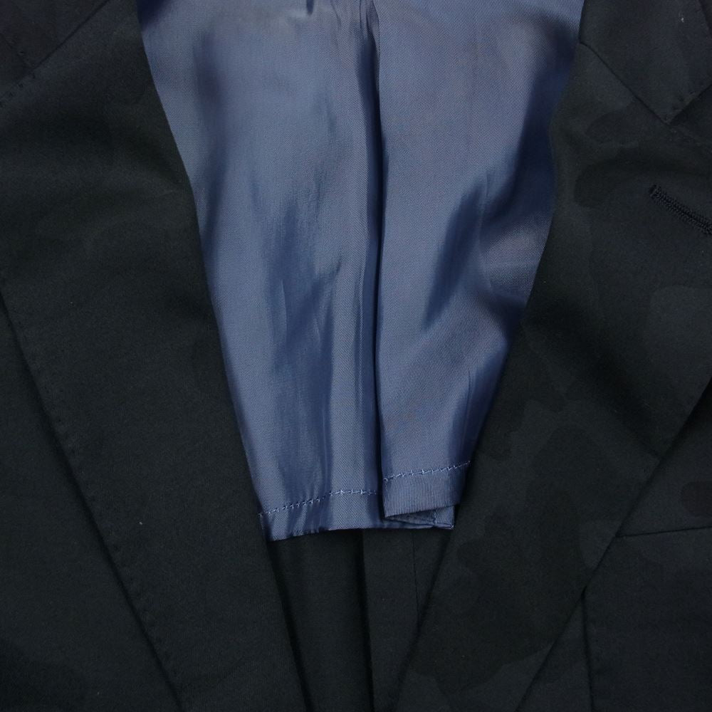 DOUBLE STANDARD CLOTHING ダブルスタンダードクロージング カモ柄 迷彩 テーラード ジャケット ダークグレー系 46【中古】