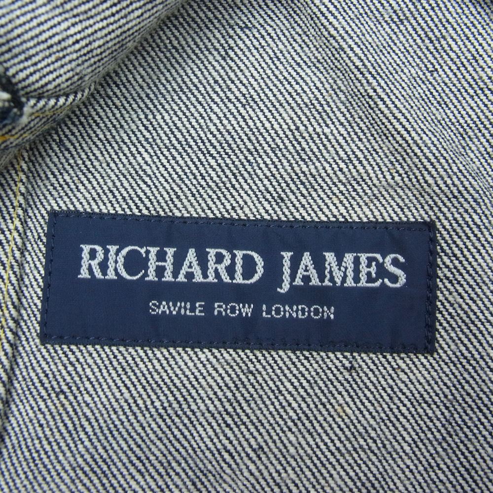 リチャード ジェームス デニム テーラード ジャケット インディゴブルー系 38【美品】【中古】