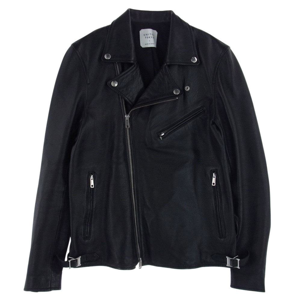 ユナイテッド トウキョウ シープスキン ダブル ライダース ジャケット ブラック系 1【中古】