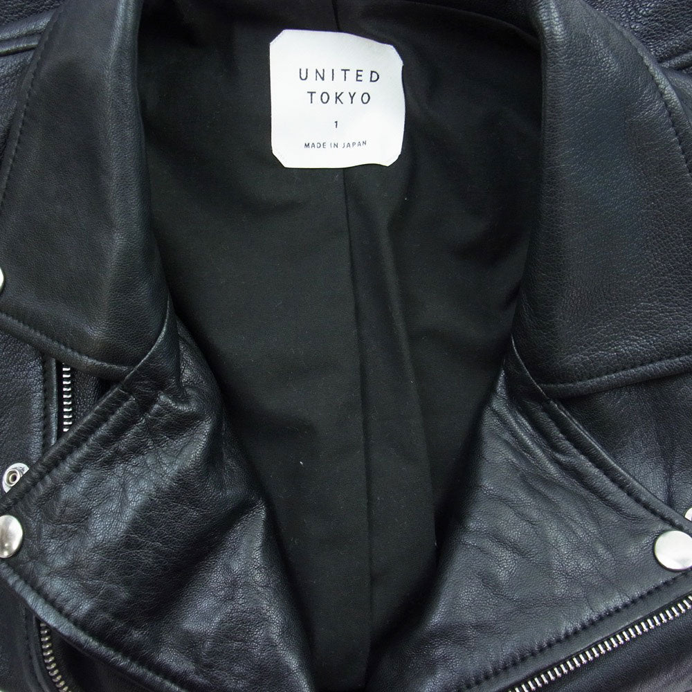ユナイテッド トウキョウ シープスキン ダブル ライダース ジャケット ブラック系 1【中古】
