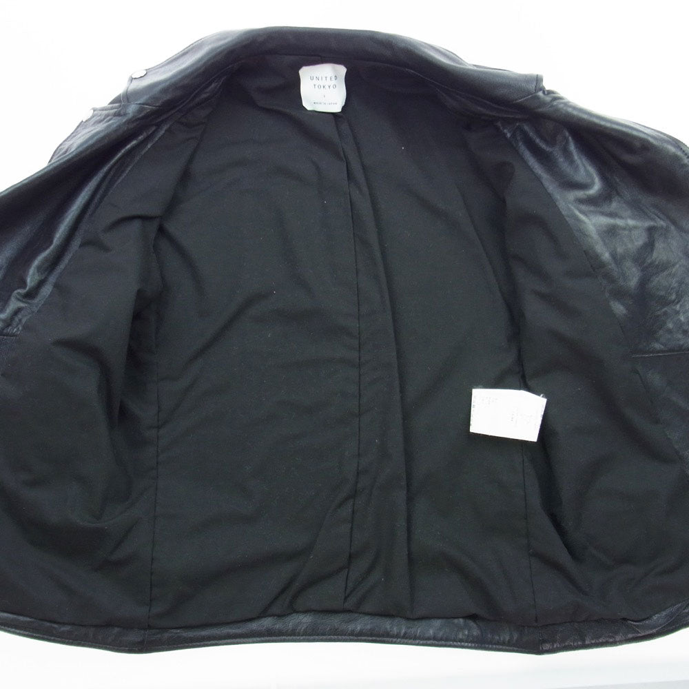ユナイテッド トウキョウ シープスキン ダブル ライダース ジャケット ブラック系 1【中古】