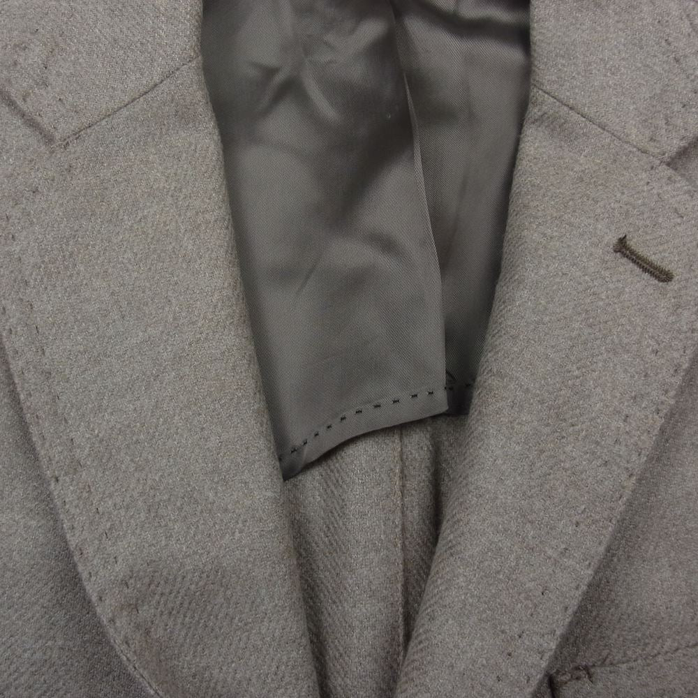 ティト アレグレット イタリア製 段返り 3B ウール テーラード ジャケット ライトブラウン系 48【美品】【中古】