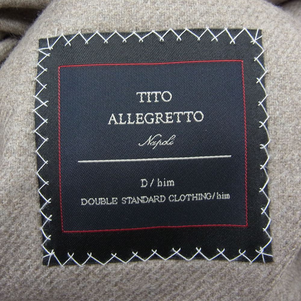 ティト アレグレット イタリア製 段返り 3B ウール テーラード ジャケット ライトブラウン系 48【美品】【中古】