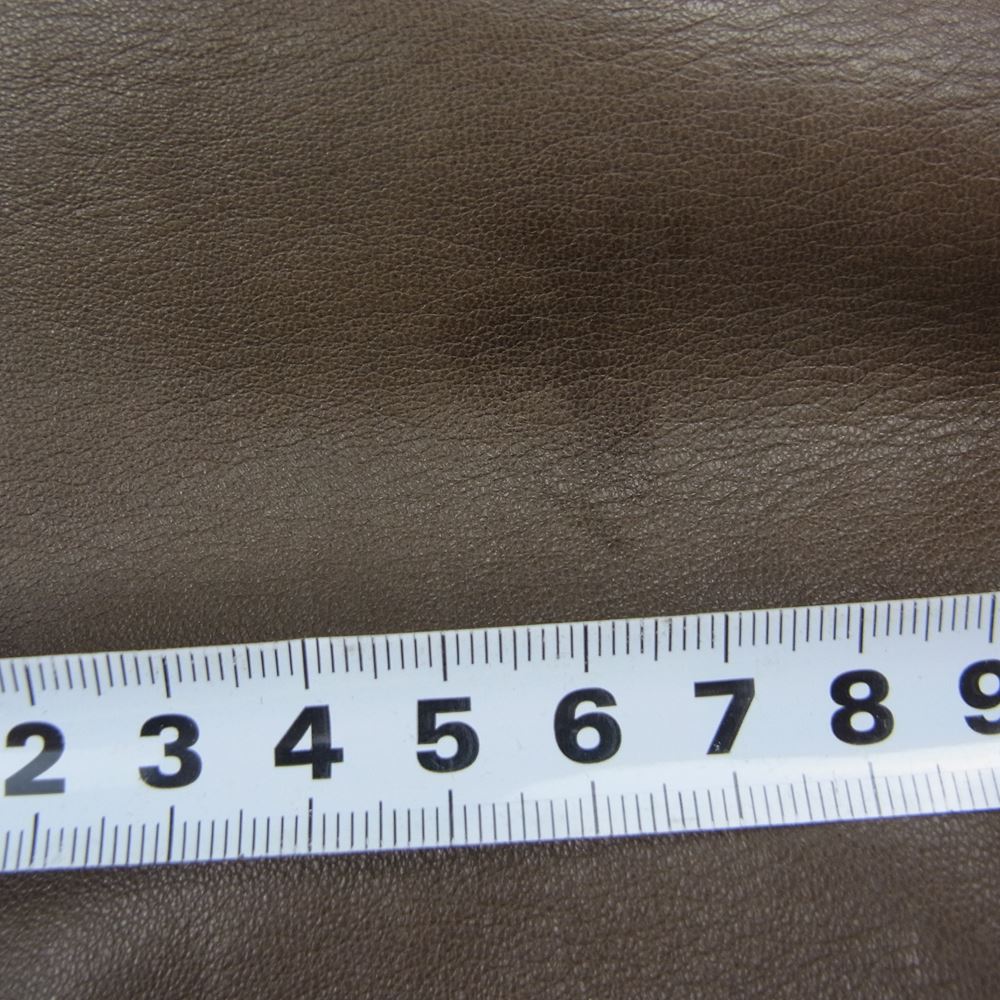 エンメティ ANDREA アンドレア ラム ナッパレザー ジャケット ブラウン系 46【美品】【中古】