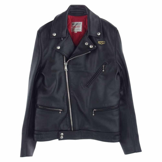 Lewis Leathers ルイスレザー 441T TIGHT FIT CYCLONE サイクロン タイトフィット カウレザー ライダース ジャケット ブラック系 38【美品】【中古】