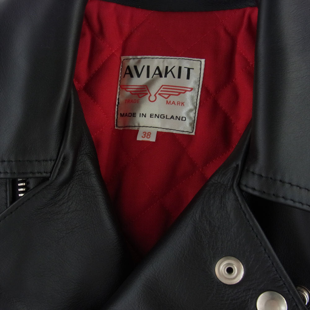 Lewis Leathers ルイスレザー 441T TIGHT FIT CYCLONE サイクロン タイトフィット カウレザー ライダース ジャケット ブラック系 38【美品】【中古】