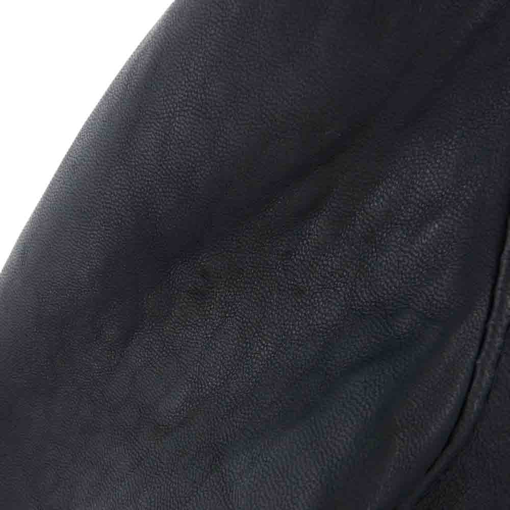 Lewis Leathers ルイスレザー 551T DOMINATOR TIGHT FIT シープスキン ドミネーター タイトフィット ベージュZIP 裏チェック ネイビー ジャケット ネイビー系 38【美品】【中古】