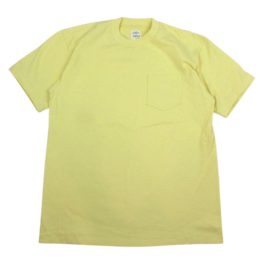 ANATOMICA アナトミカ MEN'S POCKET TEE 丸胴 クルーネック ポケット付き 半袖 Tシャツ イエロー系 S【中古】
