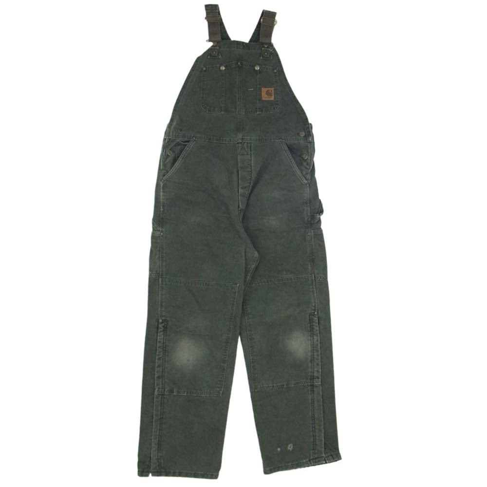 Carhartt カーハート USA製 ダック オーバオール カーキ系 36【中古】