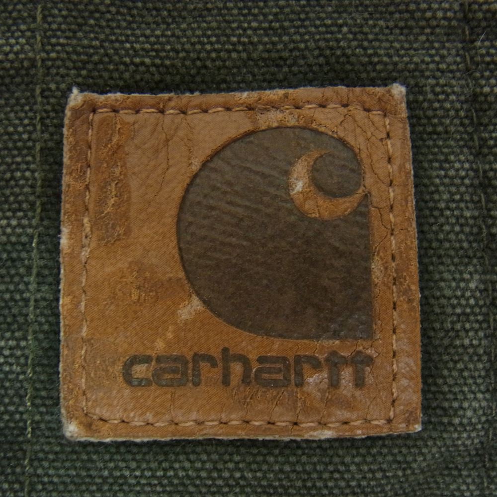 Carhartt カーハート USA製 ダック オーバオール カーキ系 36【中古】