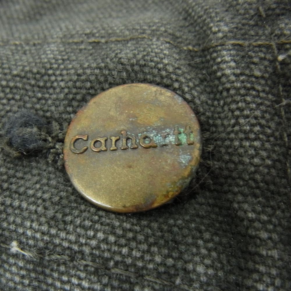 Carhartt カーハート USA製 ダック オーバオール カーキ系 36【中古】