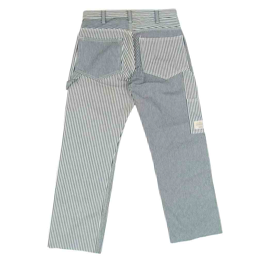 児島ジーンズ ヒッコリー ストライプ ペインター パンツ ブルー系 30【中古】