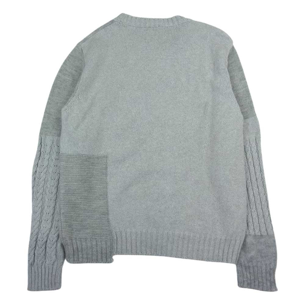 DIESEL ディーゼル パッチワーク ニット セーター グレー系 XL【中古】