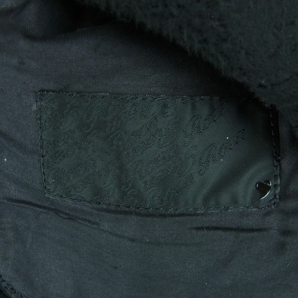 ROEN ロエン 71132201 フライト フェイクムートン ディアスキン 鹿革 ライダース ジャケット ブラック系 48【中古】