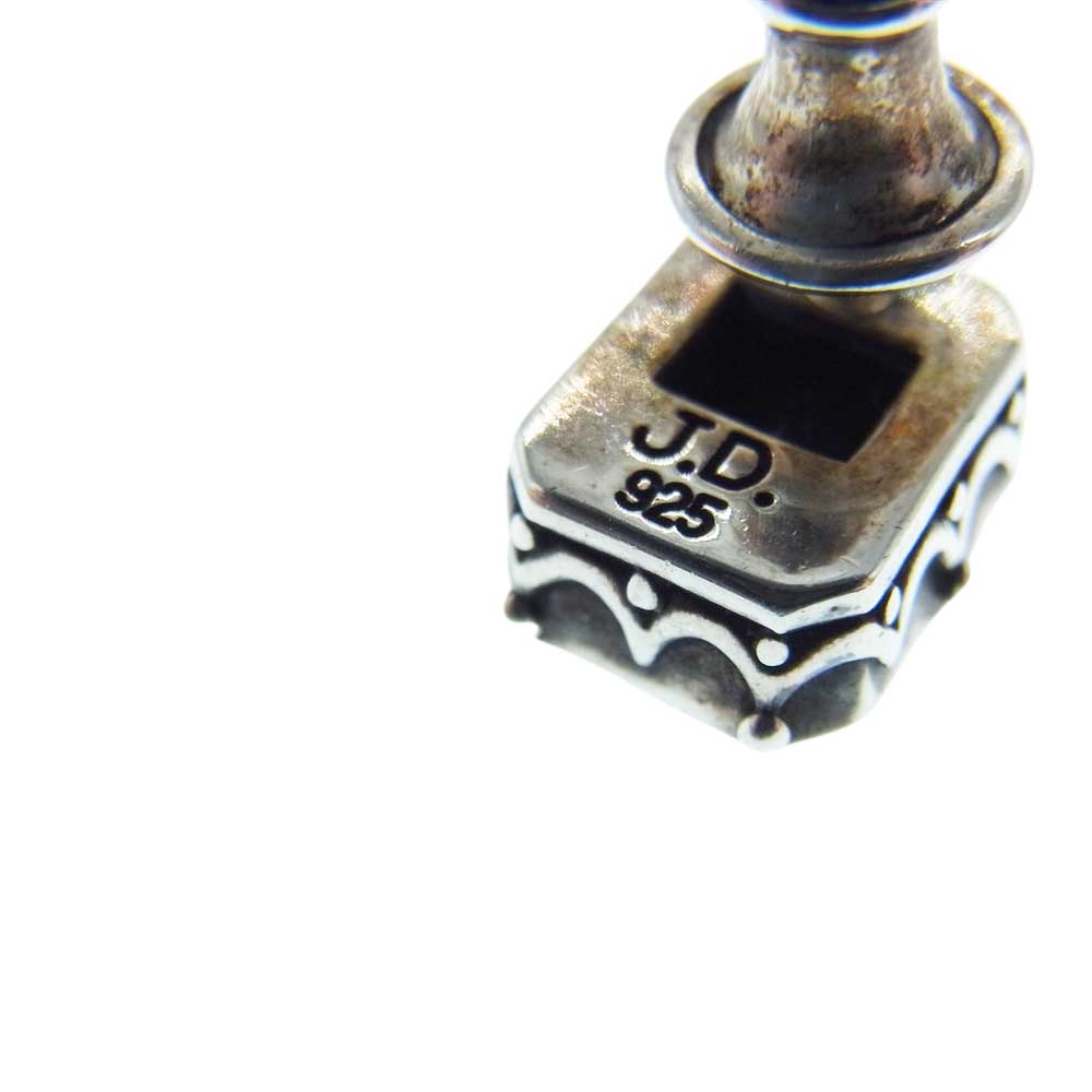 Justin Davis ジャスティンデイビス オニキス スクエア ピアス 片耳用 シルバー系【中古】