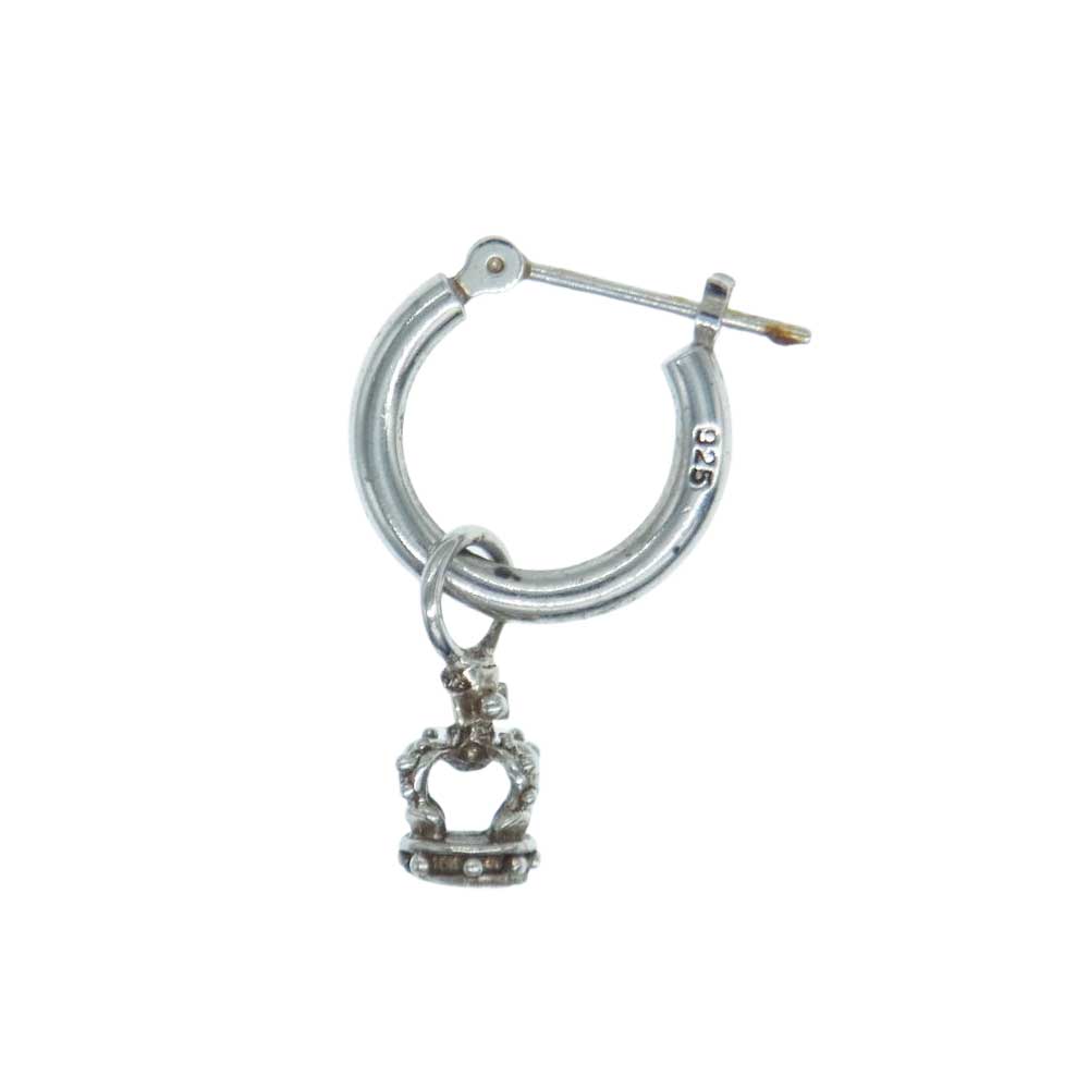 Justin Davis ジャスティンデイビス SEJ010 クラウン フープ ピアス 片耳用 シルバー系【中古】