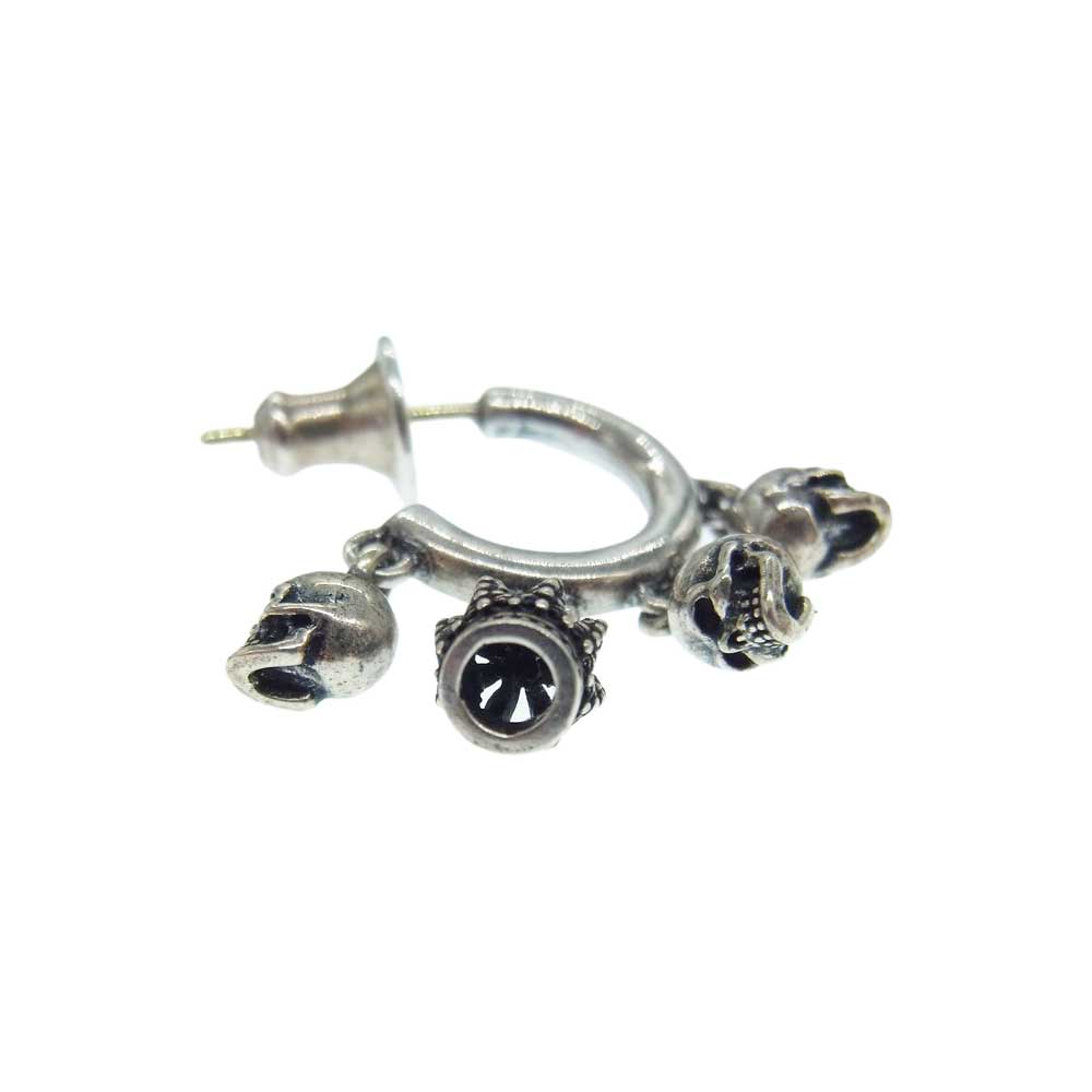 Justin Davis ジャスティンデイビス SEJ404 FURY フューリー スカル クラウン 4連 フープ ピアス 片耳用 シルバー系【中古】