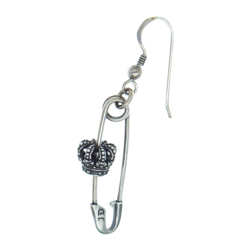 Justin Davis ジャスティンデイビス SEJ323 THRASH Earring スラッシュ クラウン 安全ピン ドロップ ピアス 片耳用 シルバー系【中古】