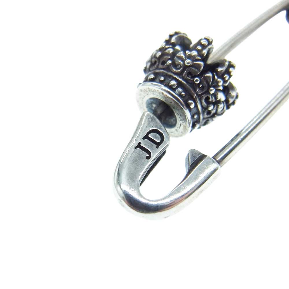 Justin Davis ジャスティンデイビス SEJ323 THRASH Earring スラッシュ クラウン 安全ピン ドロップ ピアス 片耳用 シルバー系【中古】