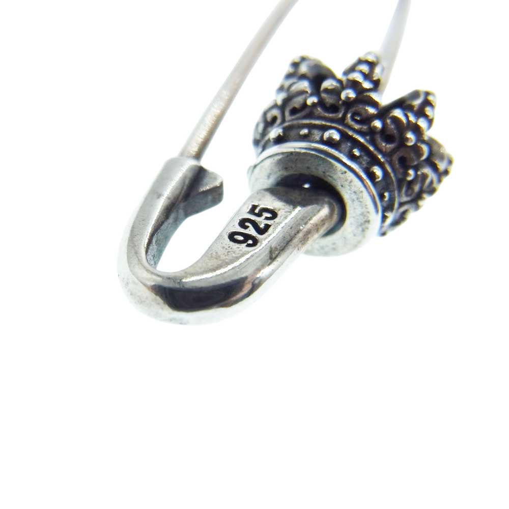 Justin Davis ジャスティンデイビス SEJ323 THRASH Earring スラッシュ クラウン 安全ピン ドロップ ピアス 片耳用 シルバー系【中古】