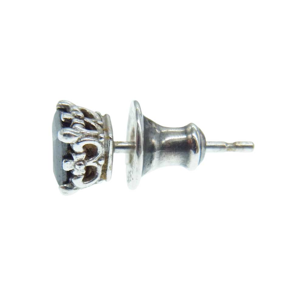 Justin Davis ジャスティンデイビス SEJ047 MONTECARLO CUBIC ZIRCONIA モンテカルロ オニキス ジルコニア ピアス 両耳用 シルバー系【中古】