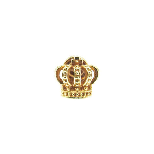 Justin Davis ジャスティンデイビス K18 TINY CROWN EARRING タイニー クラウン スタッド ピアス 片耳用 ゴールド系【中古】
