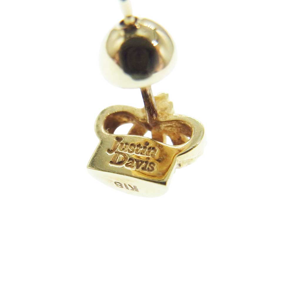 Justin Davis ジャスティンデイビス K18 TINY CROWN EARRING タイニー クラウン スタッド ピアス 片耳用 ゴールド系【中古】