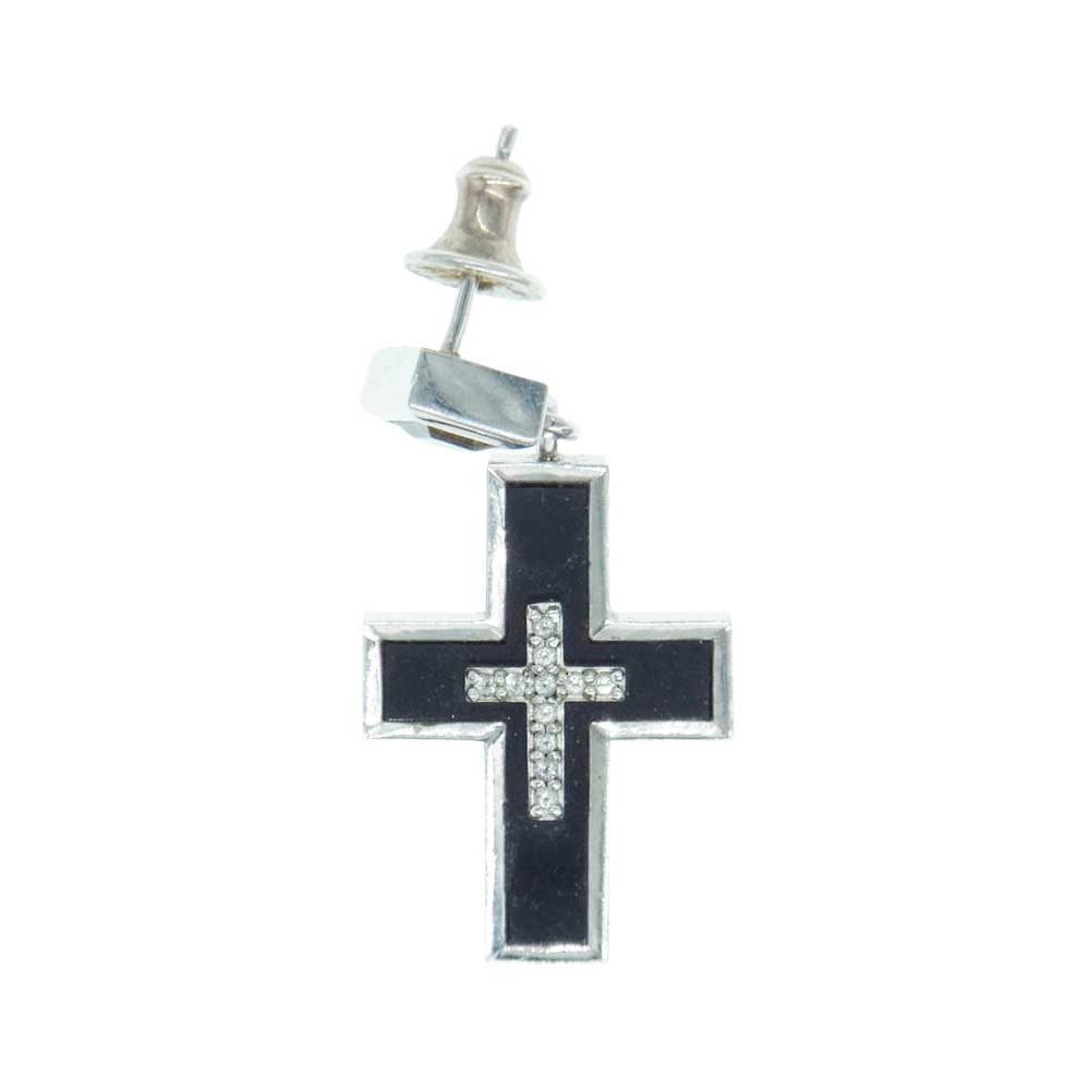 Justin Davis ジャスティンデイビス SEJ120 CLASSICAL ONYX クラシカル オニキス クロス ピアス 片耳用 シルバー系 ブラック系【中古】