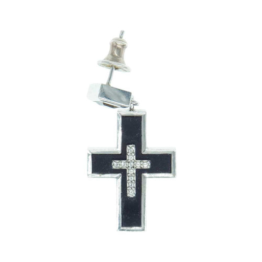 Justin Davis ジャスティンデイビス SEJ120 CLASSICAL ONYX クラシカル オニキス クロス ピアス 片耳用 シルバー系 ブラック系【中古】