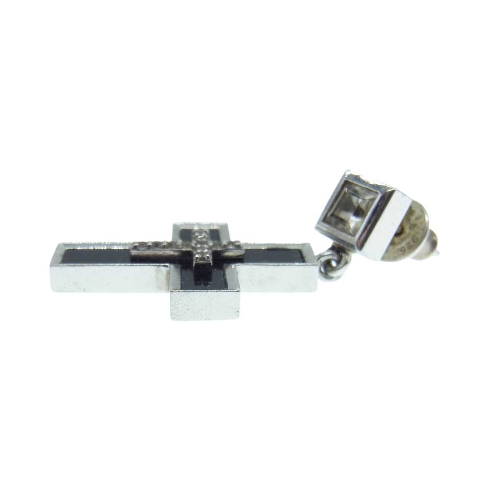 Justin Davis ジャスティンデイビス SEJ120 CLASSICAL ONYX クラシカル オニキス クロス ピアス 片耳用 シルバー系 ブラック系【中古】