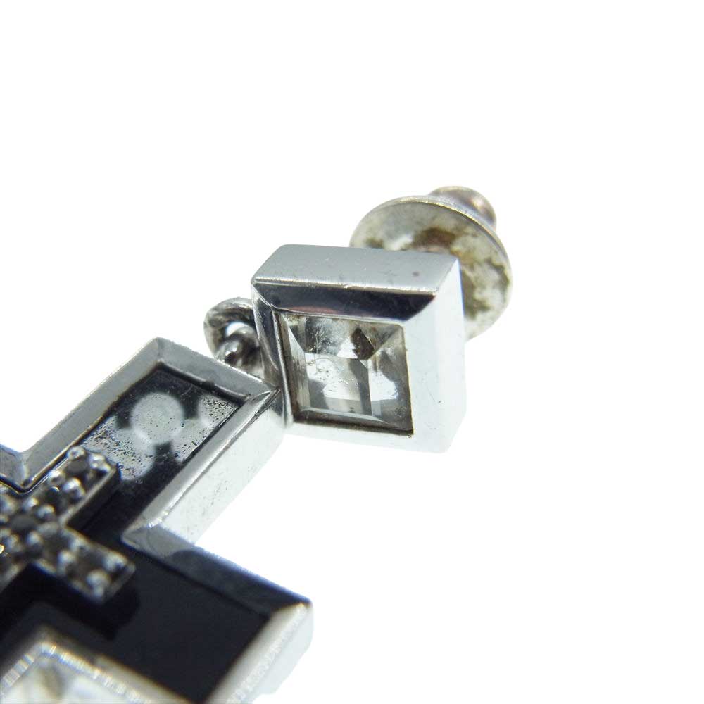 Justin Davis ジャスティンデイビス SEJ120 CLASSICAL ONYX クラシカル オニキス クロス ピアス 片耳用 シルバー系 ブラック系【中古】