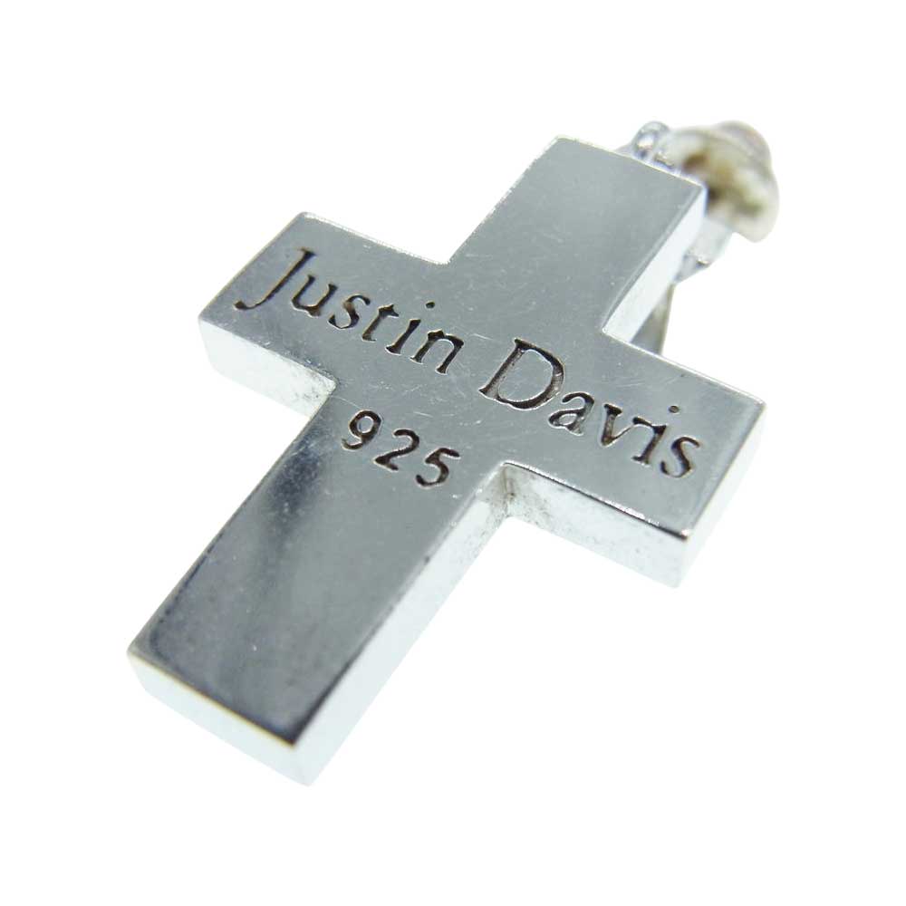 Justin Davis ジャスティンデイビス SEJ120 CLASSICAL ONYX クラシカル オニキス クロス ピアス 片耳用 シルバー系 ブラック系【中古】