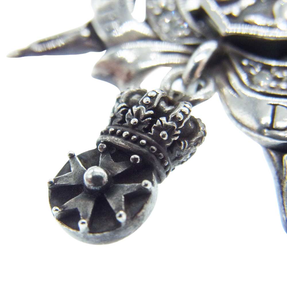 Justin Davis ジャスティンデイビス SPJ200 REGAL CHAMBER リーガル チャンバー ダイヤモンド キメラ ライオン ペンダントトップ シルバー系【中古】